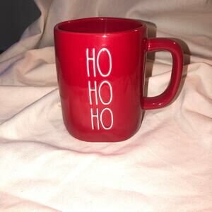 Rae Dunn Artisan Collection by Magenta Large Red HO HO HO Coffee Mug